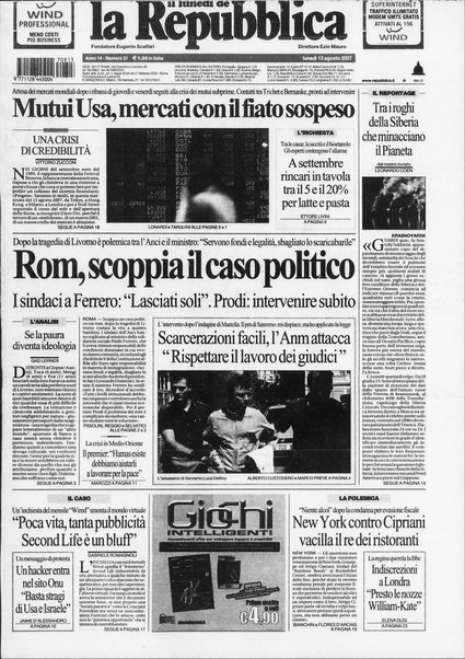 Il lunedì de La repubblica